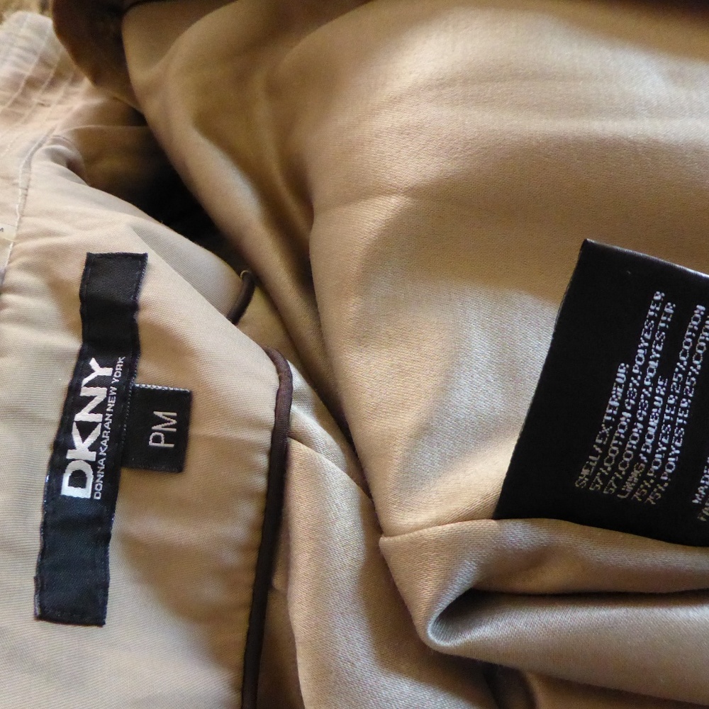 Dkny Tan Dark Beige Basic Camel Single Breast Tre… - image 8